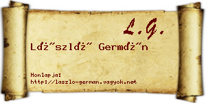 László Germán névjegykártya